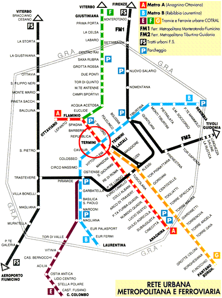 Underground and trains map