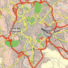 Map of the Italian central regions